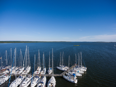 Harbor of Breege on Ruegen Island at Baltic Sea,Mecklenburg western Pomerania,Germanyの写真素材
