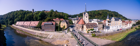 gera untermhaus panorama bridge architecture summer thuringiaの写真素材