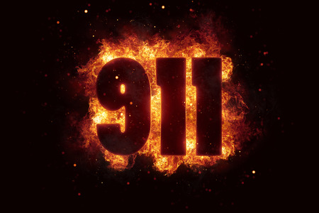 911 Emergency fire flames explosion explodeの写真素材