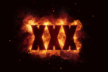 sexy sex adult xxx text on fire flames explosion burning explodeの写真素材