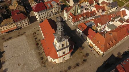 Meueslwitz market old town aerial viewの写真素材