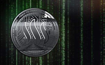 Photo silver steem steemit new virtual money 3D illustrationの写真素材