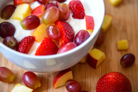 Muesli with fresh fruits and yogurt