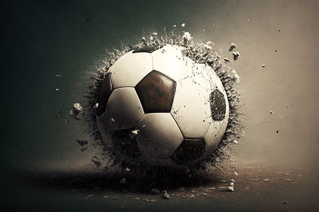 soccer football game ball 3d graphic sport illustrationの素材