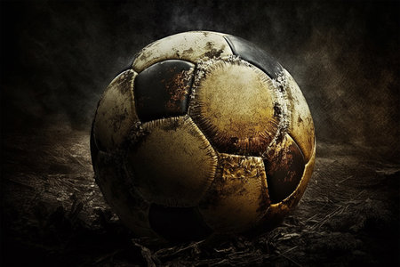 soccer football game ball 3d graphic sport illustrationの素材