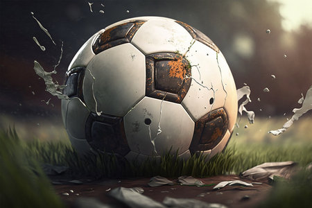 soccer football game ball 3d graphic sport illustrationの素材