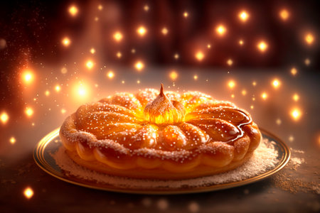 A delicious French dessert made with caramelized apples and buttery pastry crust, Tarte Tatin is a classic sweet treat that is simple yet elegant.の素材