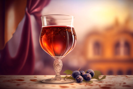 Enjoy a refreshing and elegant Kir drink with this close-up shotの素材