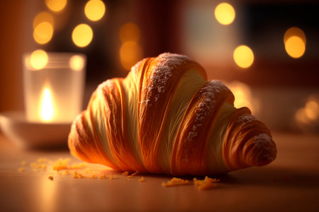 Indulge in the Airy and Buttery Delight of French Croissantsの素材