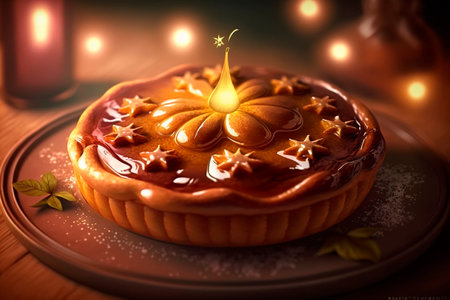 A delicious French dessert made with caramelized apples and buttery pastry crust, Tarte Tatin is a classic sweet treat that is simple yet elegant.の素材