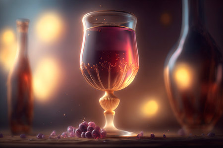 Enjoy a refreshing and elegant Kir drink with this close-up shotの素材