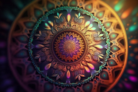 Add a pop of color and bohemian flair to your living space with this vibrant Hippie Mandala Tapestry.の素材