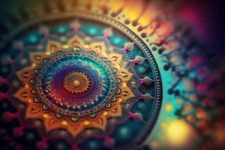 Add a pop of color and bohemian flair to your living space with this vibrant Hippie Mandala Tapestry.の素材