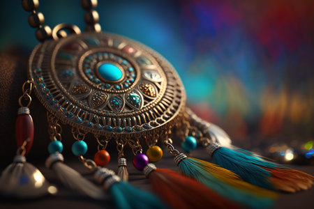 Express your bohemian style with these beautiful Indian jewelry pieces, perfect for free-spirited fashionistasの素材