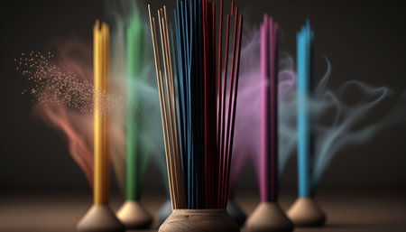 Experience the aroma of traditional Chinese culture with our exquisite incense sticks.の素材