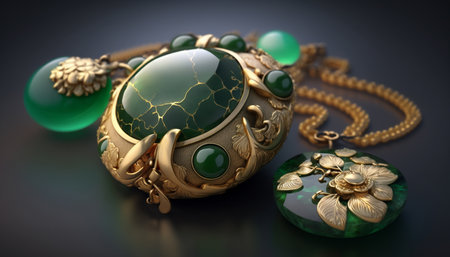 Explore the timeless elegance of traditional Chinese jade jewelry with these exquisite pieces, featuring intricate designs and delicate craftsmanshipの素材