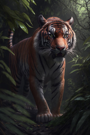 Get lost in the beauty of nature with this majestic Chinese tiger in its natural habitat.の素材