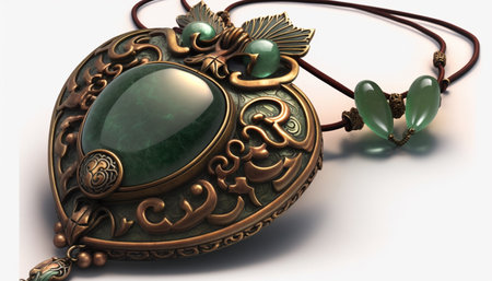 Discover the exquisite beauty of Chinese jade jewelry with these stunning pieces, featured against a clean white background for maximum visual impactの素材