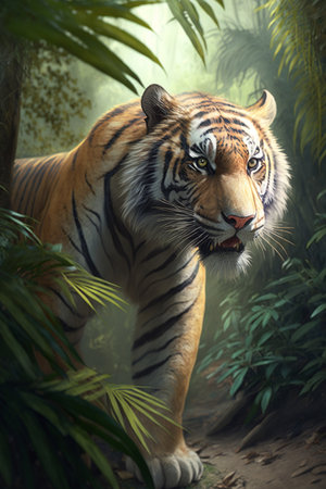 Get lost in the beauty of nature with this majestic Chinese tiger in its natural habitat.の素材