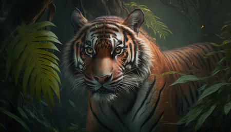 Get lost in the beauty of nature with this majestic Chinese tiger in its natural habitat.の素材