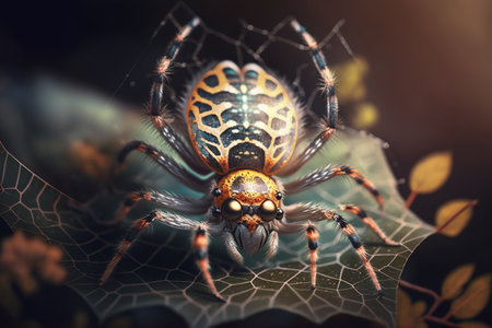 A hyperrealistic drawing of an insect resembling a redback spider, shown in a close-up view.の素材