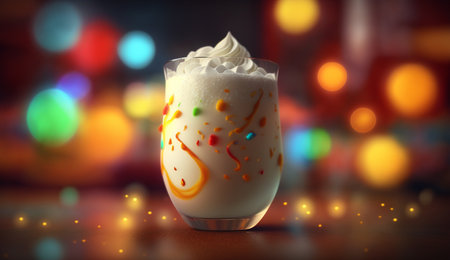 Treat your taste buds to the creamy goodness of Lassi, a popular Indian yogurt-based drink available in sweet or salty flavors.の素材