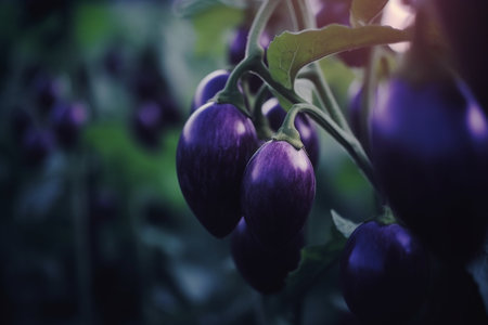 Egg plant cultivation under artificial UV lightの素材