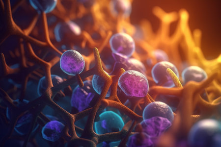 Explore the fascinating process of cellulose synthesis through this colorful 3D illustrationの素材