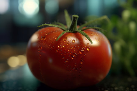 Discover the benefits of growing tomatoes under artificial UV light - faster growth, more nutrients, and a glowing appearanceの素材