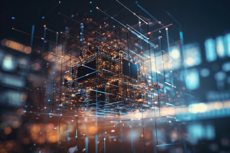This illustration showcases the potential of artificial intelligence to revolutionize the architecture industry, enabling smarter and more efficient control over complex systems.の素材