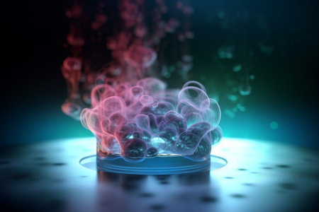 Vivid 3D representation of chemical deposition processの素材