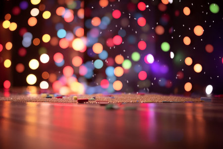 Step into the Groove with Colorful Disco Lights in an Empty Dance Hallの素材