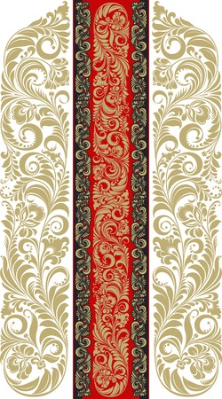 Floral pattern in the traditional Russian style.のイラスト素材