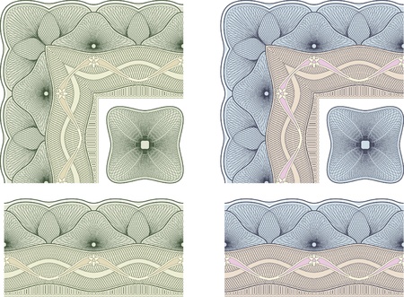 Guilloche in two color variations.のイラスト素材