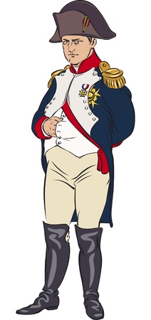 Napoleon Bonaparte in a color illustrationのイラスト素材