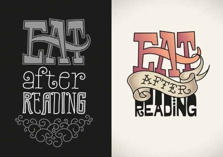 Set of t-shirt designs based on a handwritten lettering のイラスト素材