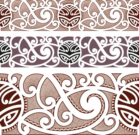 Maori styled seamless pattern  のイラスト素材