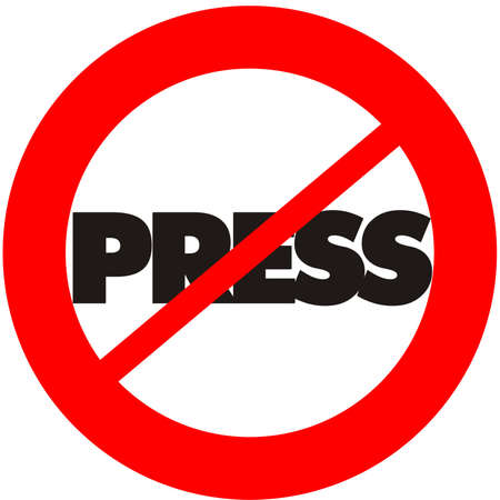 presspersons are prohibitedの写真素材