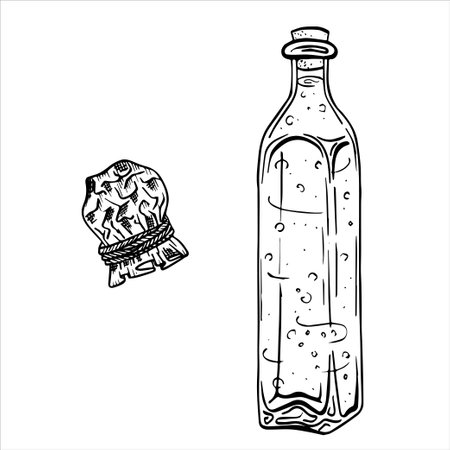Vegetable oil, olive, sunflower, whey. Vector, graphics. Food and cuisine, natural cosmetics. Cooking food or natural cosmetics. Design for product packaging, menu.のイラスト素材