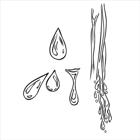 Vegetable oil, olive, sunflower, whey. Vector, graphics. Food and cuisine, natural cosmetics. Cooking food or natural cosmetics. Design for product packaging, menu.のイラスト素材