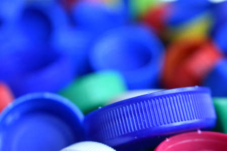 Colorful plastic stoppers for drinks bottles.の写真素材