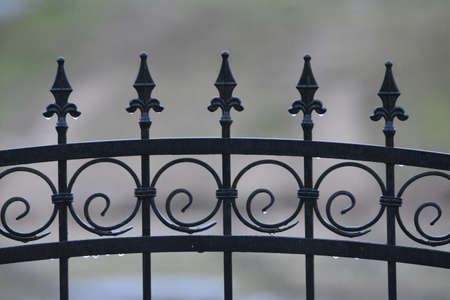 Steel forged fence.の写真素材