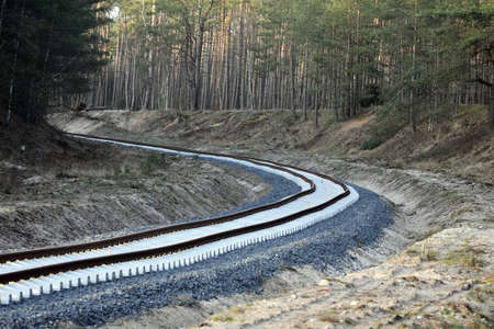 Construction of a railway line.の写真素材