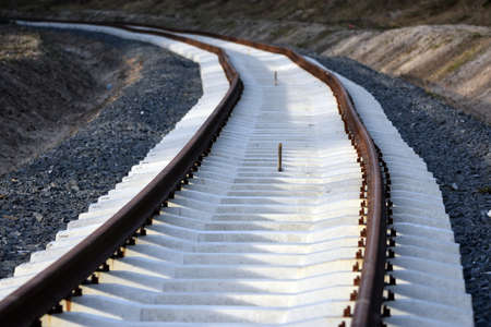 Construction of a railway line.の写真素材