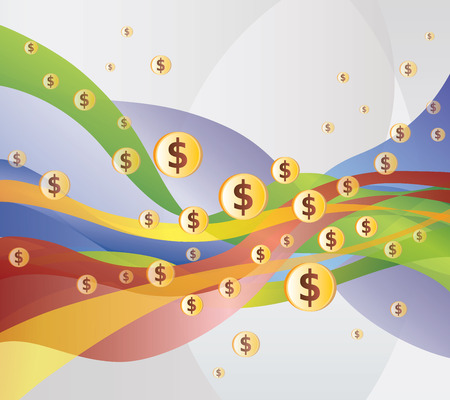 Dollar Money Flow - Wave - Illustrationのイラスト素材