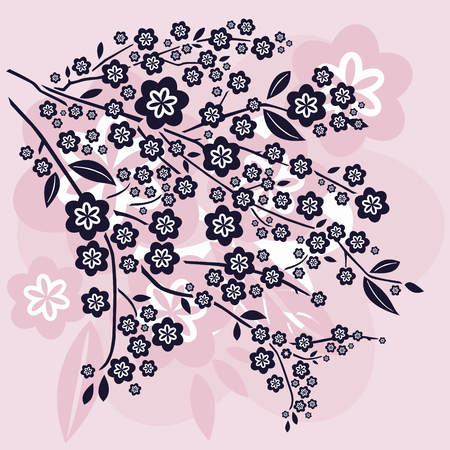 Branches and Cherry Blossomsのイラスト素材