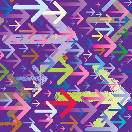 Arrows Pattern Overlay in Multiple Colorsのイラスト素材