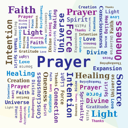 Word Cloud - Prayer Multiple Colorsのイラスト素材
