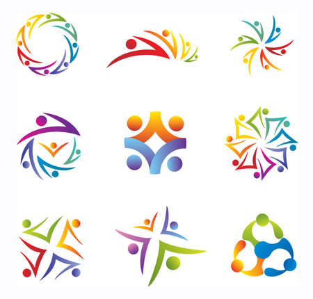 Set of Community / People / Social Network Iconsのイラスト素材