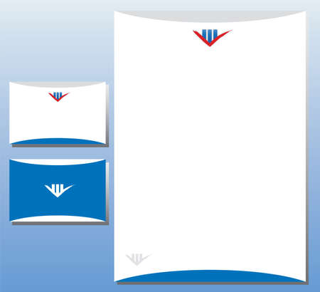 Corporate Identity Set - Real Estate and Finance. Contains Letterhead and Business Card Templates - Vectorのイラスト素材